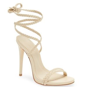 NIB SCHUTZ Jada Braided Ankle Tie Sandal
EGG SHELL, Size 9